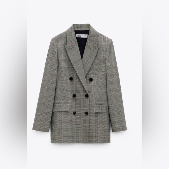 Zara Jackets & Blazers - ZARA Plaid Blazer Brown Small